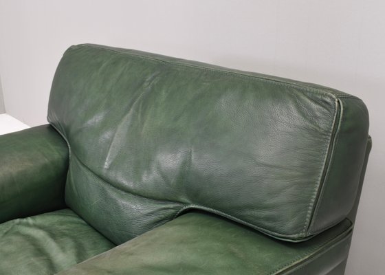 Roche Bobois Lounge Armchair in Original Green Patinated Roche Bobois Lounge Armchair in Original Green Patinated