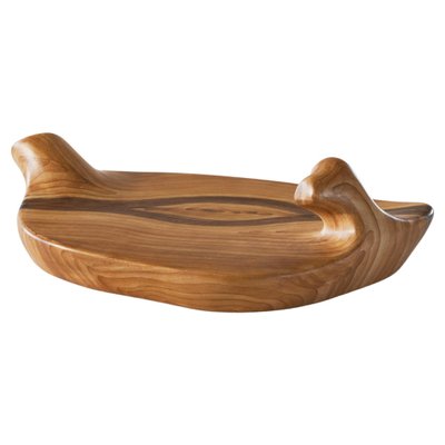 Grandjean-Jourdan Faux Bois Ceramic Centerpiece Vallauris, 1960s 