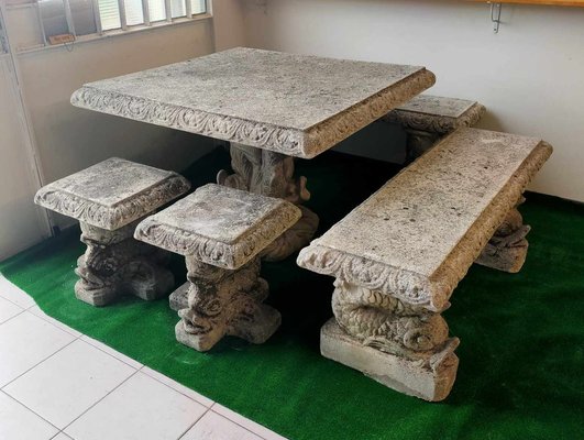 Granite Garden Set 1890 Set of 5 for sale at Pamono