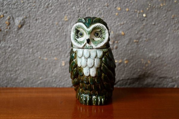 Ceramic Owl by Denise Picard, France, 1940s for sale at Pamono