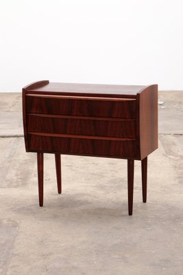 Vintage Dark Wood Chest of 3 Drawers, Denmark, 1960