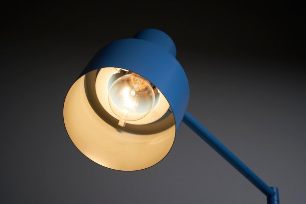 Himmelblaue Skala Wandlampe von Jo Fog & kaufen bei Pamono 1969 Mørup, für Hammerborg