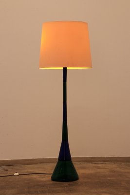 Green glass on sale floor lamp