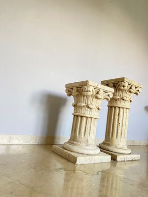 Design Toscano Korinthische Athene-Säule, 42x42x85 Cm - Dekorationssäule Aus Steinguss Für Garten & Haus