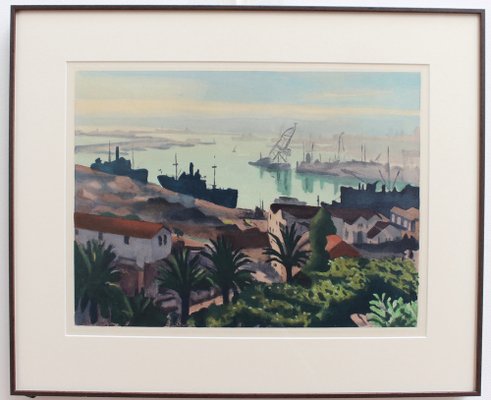  Marquet、アルベール・マルケ、Le Port d’Alger Le port d'Alger | Albert Marquet | Estampe d'art