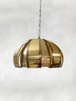 Vintage Danish Brass Pendant Lamp for Holm Sørensen Co, 1960s