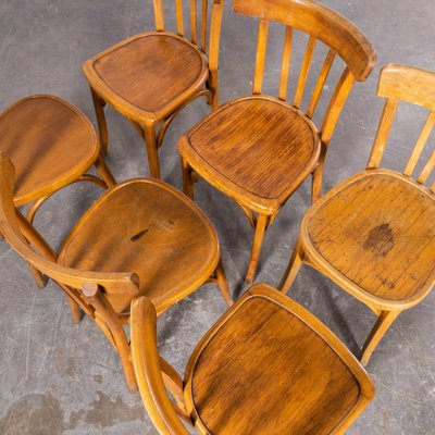 Honey Oak Bentwood Dining Chairs attributed to Marcel Breuer for