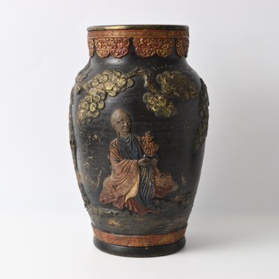 Large Japanese Ceramic Vase, 1890s for sale at Pamono