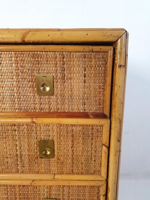 Mid-Century Bamboo Dresser attributed to Vivai Del Sud, Italy, 1970s for  sale at Pamono