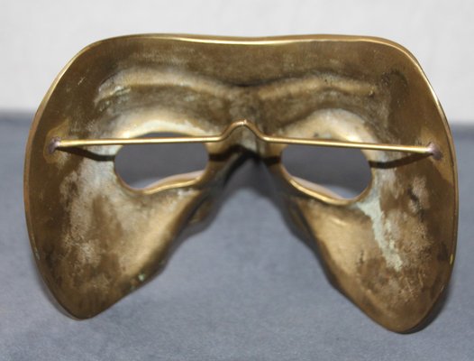 Masque de costume en laiton, originaire du Bénin, Nigeria, regalia