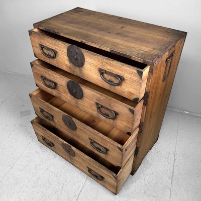 Japanese Wooden Chest of Drawers, 1930s for sale at Pamono