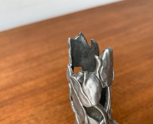 Seagull Canada Pewter シーガルピューター　キャンドルホルダ Vintage Seagull Pewter Daffodil Design Candle Holder - Etsy