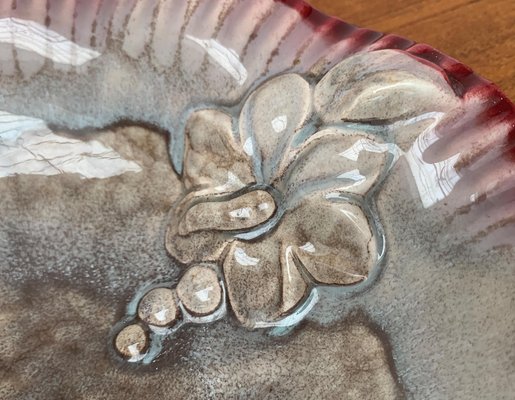 Large Mid-Century Eastern German GDR Pottery Bowl from Strehla