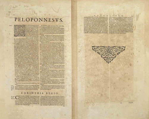Johannes Janssonius Peloponnesvs Greece Etching 1650s for