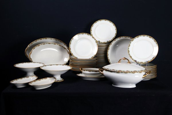 Table Service in Limoges Porcelain by Betoule et Legrand