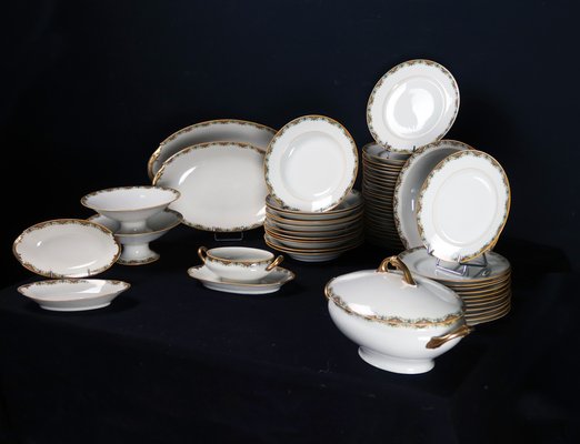 Table Service in Limoges Porcelain by Betoule et Legrand
