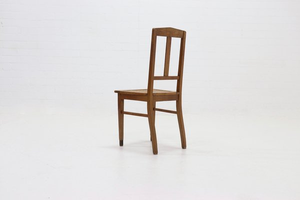 Amsterdam School Oak and Cane Side Chair, 1920s for sale at Pamono