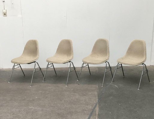 Mid-Century Fiberglass Side Stacking Chairs by Charles Ray Eames