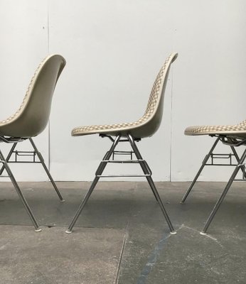 Mid-Century Fiberglass Side Stacking Chairs by Charles Ray Eames