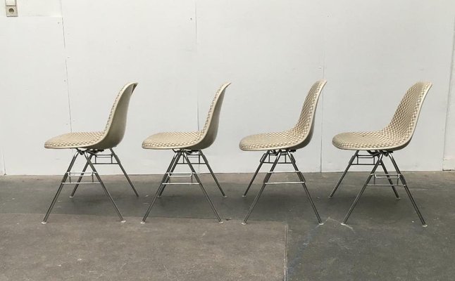 Mid-Century Fiberglass Side Stacking Chairs by Charles & Ray Eames