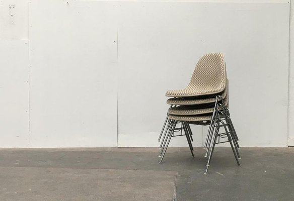 Mid-Century Fiberglass Side Stacking Chairs by Charles & Ray Eames