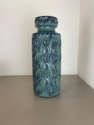 Türkisfarbene Vintage Vase aus Fat Lava von Scheurich, 1970er bei Pamono kaufen