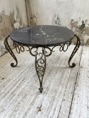 Black wrought iron cheap outdoor coffee table