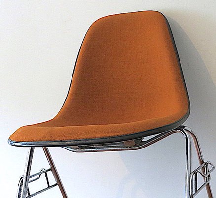 Fiberglass and Hopsack Chair by Charles Ray Eames for Herman Miller 1970s