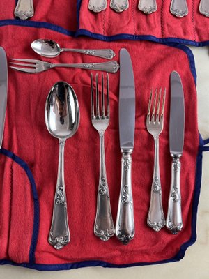 800 Silver Cutlery, Italy, 1960s, Set of 84 for sale at Pamono