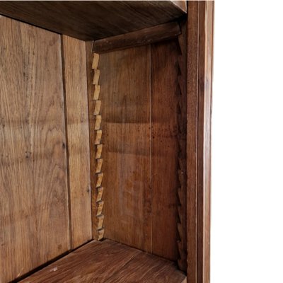 Large Oak Apothecary Corner Cabinet