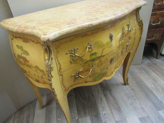 Antique Louis XV French Hand Painted Bombe Chest – Legacy Antiques