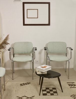 Amanda Tubular Chromed Steel Chairs 1970s Set of 3 for sale at