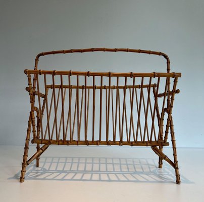 Rattan Regal aus Falschem Bambus, 1950er bei Pamono kaufen