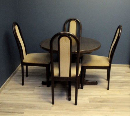 Extendable Dining Table and Chairs from Lubke 1960s Set of 5 for