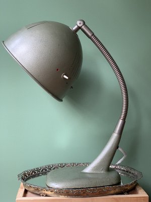 Belmag Green Adjustable Table Lamp, Switzerland, 1950s