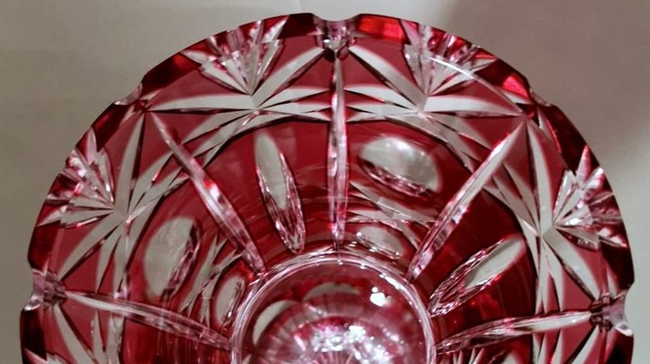 Vase rouge forme verre à Cognac Rouge/Transparent