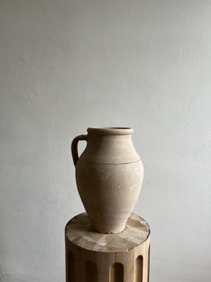 Antique Hand Painted Terracotta Vase