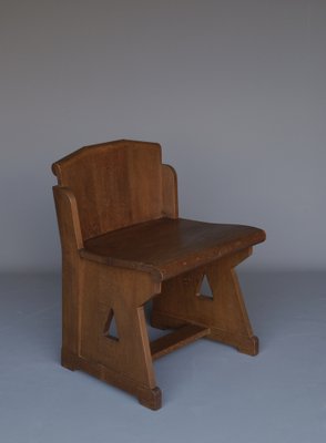 OLD SCHOOL CHAIR : DUTCH Vintage School chair Netherlands oak
