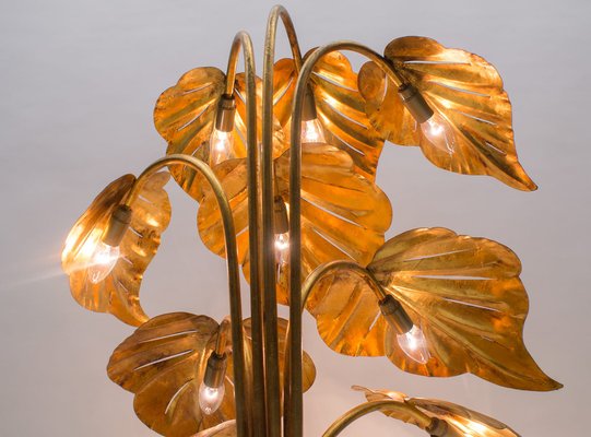 Large German Metal Leaf Floor Lamp by Hans K gl 1960s for sale at