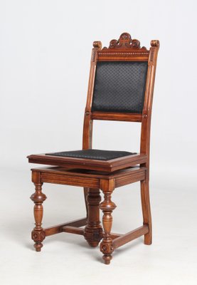 Antique piano online chair with back