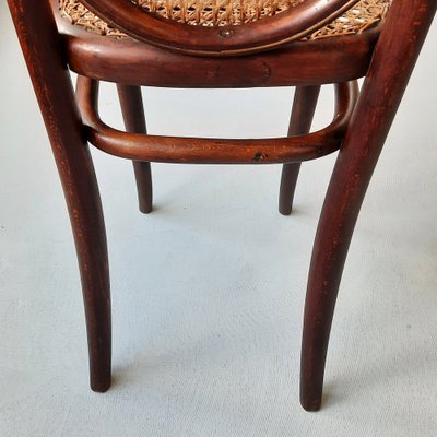 Vintage Thonet Style Footstool Mid Century Bentwood Stool Plant Stand