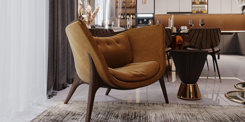 Hissan Arabi Armchair by Alma de Luce for sale at Pamono