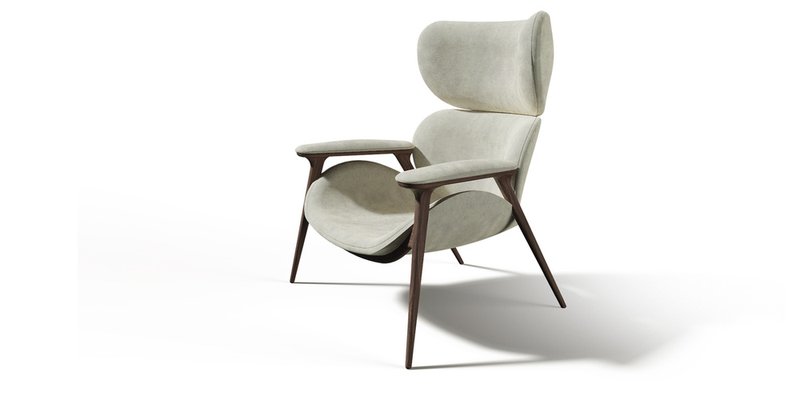 Khepri Tall Armchair from Alma de Luce for sale at Pamono