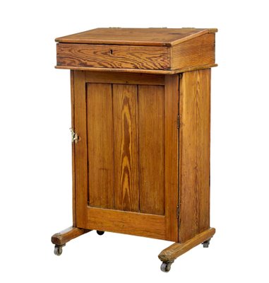 19th Century Tall Pine Lecture Writing Desk