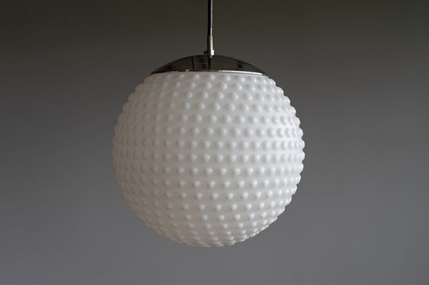Opaline Glass Ceiling Lamp by Rolf Krüger for Staff Leuchten