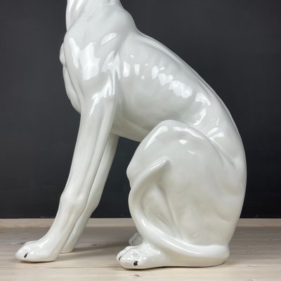 Large Ceramic Sculpture of Dog from Bassano 1980s for sale at Pamono