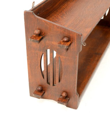 Arts & Crafts Art Nouveau Oak Magazine Rack by Aug. Zeiss & Cie