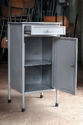 Industrial Metal Bedside Cabinet 1970s for sale at Pamono