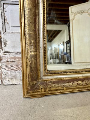 Antique Louis Philippe Silver Mirror, 1800s