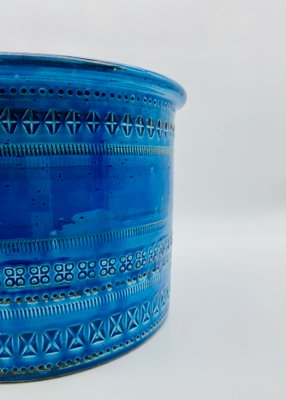 Grandi piatti da portata in vetro di Murano blu firmati Guido